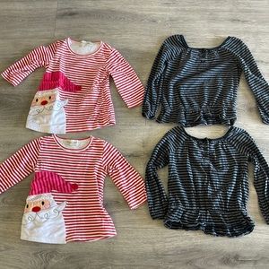 Christmas 3T long sleeve twin set